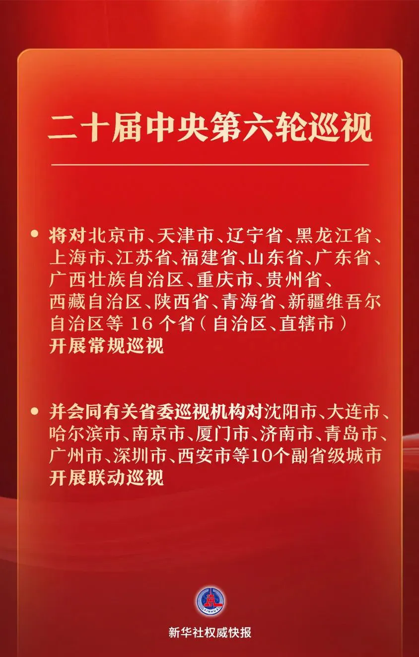根据党中央的批准，第二十届中央第六轮巡视工作即将启动-阿旺资源分享网