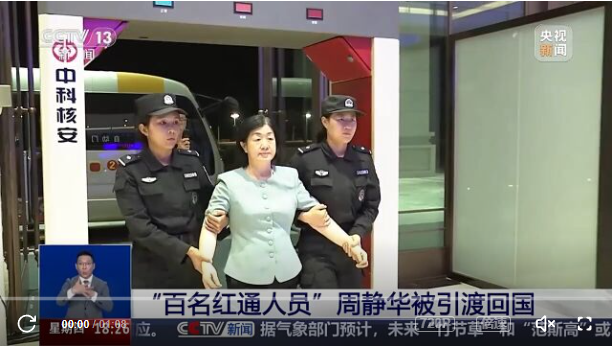 周静华已被遣返回国  亚洲“百名红色通缉名单”实现清零-阿旺资源分享网