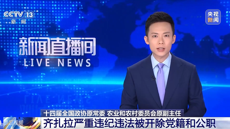 正部级官员齐扎拉遭受双开处分-阿旺资源分享网