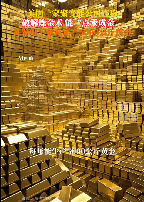美国企业声称成功破解了炼金术，声称能够将汞转化为黄金。-阿旺资源分享网