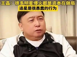 王晶表示，众多明星的爆红背后，实际上很大程度上是资本运作的结果。追星实为愚蠢-阿旺资源分享网