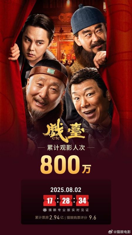 电影《戏台》自上映以来，短短9天内便吸引了超过800万人次走进影院观看。-阿旺资源分享网