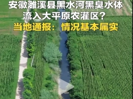 濉溪县关于“黑臭水体渗入农业灌溉区”的问题，经核实，情况基本符合事实。对此，涉事的相关负责人已被暂停职务。-阿旺资源分享网