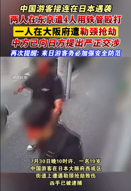 中国游客大阪遇袭，使馆严正交涉，提醒加强日游安全防范。-阿旺资源分享网